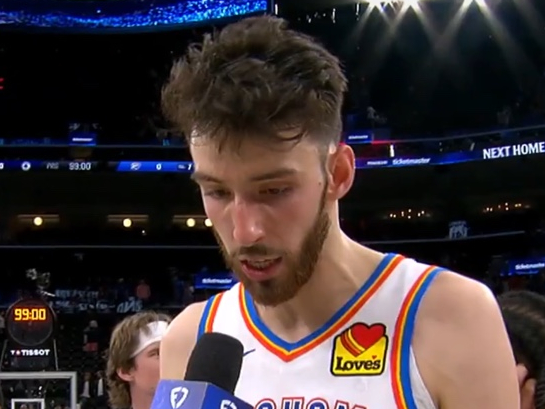 雷霆力克快船锁定西部第一 切特砍30+14+5助攻创赛